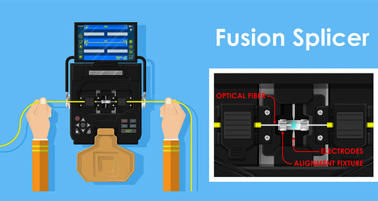 The working principle of the fiber splicing machine was observed under the microscope