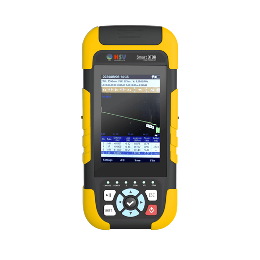 HSV-110D — Affordable 7-in-1 Handheld Mini OTDR for FTTH &amp; Fiber Maintenance