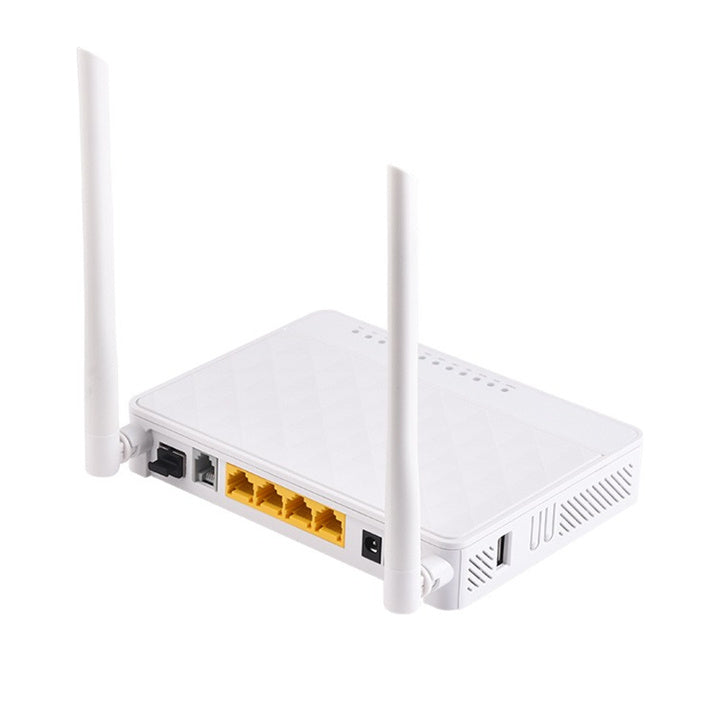 GPON ONU FTTH Modem Fiber Optic ONT Router 1GE+3FE+VOIP+2.4G WLAN+1USB –  Splicer Market