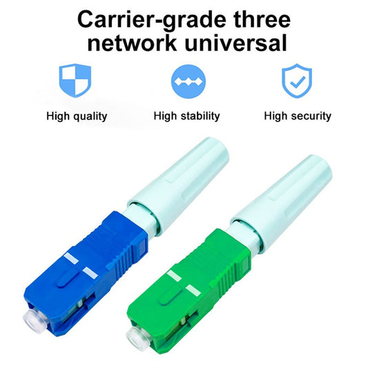 New SC APC UPC SM Single-Mode Optical Connector FTTH Tool Cold Connector Fiber Optic Fast Connector