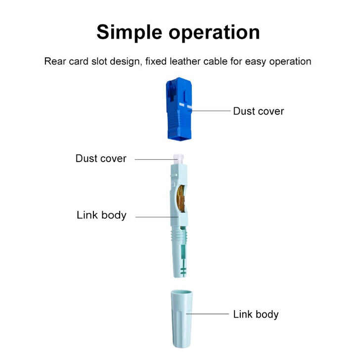 New SC APC UPC SM Single-Mode Optical Connector FTTH Tool Cold Connector Fiber Optic Fast Connector
